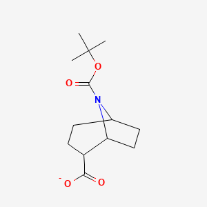 molecular formula C13H20NO4- B12365114 8-Azabicyclo[3.2.1]octane-2,8-dicarboxylic acid, 8-(1,1-dimethylethyl) ester 