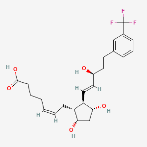 molecular formula C24H31F3O5 B12365116 (Z)-7-[(1R,2R,3R,5S)-3,5-dihydroxy-2-[(E,3S)-3-hydroxy-5-[3-(trifluoromethyl)phenyl]pent-1-enyl]cyclopentyl]hept-5-enoic acid 