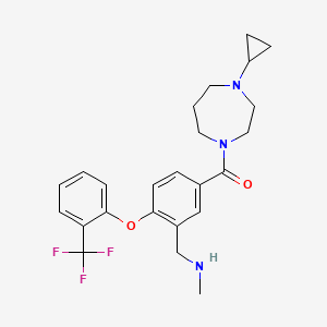 molecular formula C24H28F3N3O2 B12365122 Histamine H3 antagonist-1 