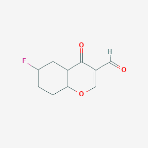 6-Fluoro-4-oxo-4a,5,6,7,8,8a-hexahydrochromene-3-carbaldehyde