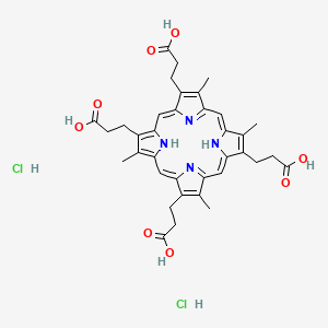 3-[8,12,17-Tris(2-carboxyethyl)-3,7,13,18-tetramethyl-21,23-dihydroporphyrin-2-yl]propanoic acid;dihydrochloride