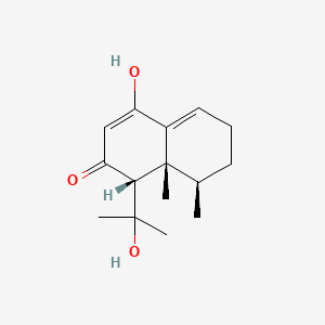 molecular formula C15H22O3 B12365305 (1R,8R,8aR)-4-hydroxy-1-(2-hydroxypropan-2-yl)-8,8a-dimethyl-1,6,7,8-tetrahydronaphthalen-2-one 