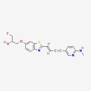 1-fluoro-3-[[2-[(E)-4-[6-(methylamino)pyridin-3-yl]but-1-en-3-ynyl]-1,3-benzothiazol-6-yl]oxy]propan-2-ol