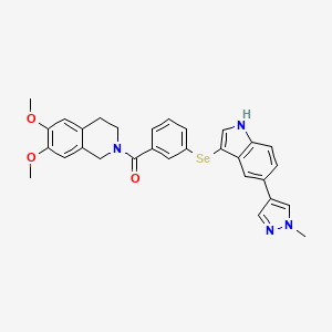 molecular formula C30H28N4O3Se B12365406 P-gp inhibitor 20 