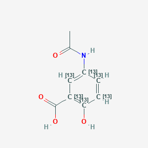 5-acetamido-2-hydroxy(1,2,3,4,5,6-13C6)cyclohexa-1,3,5-triene-1-carboxylic acid