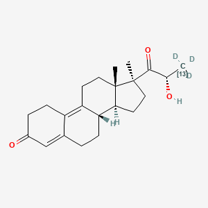 molecular formula C22H30O3 B12365426 Trimegestone-13C,d3 