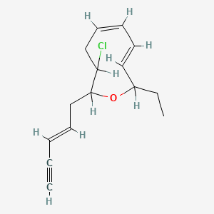 (5Z,7E)-3-chloro-9-ethyl-2-[(E)-pent-2-en-4-ynyl]-2,3,4,9-tetrahydrooxonine