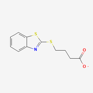 molecular formula C11H10NO2S2- B12365501 4-Benzothiazol-2-ylsulfanylbutanoate 