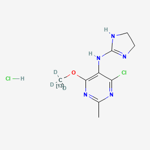 molecular formula C9H13Cl2N5O B12365510 Moxonidine-13C,d3 (hydrochloride) 