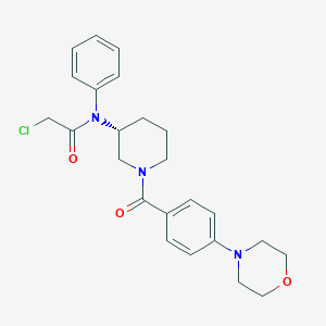 2-chloro-N-[(3R)-1-(4-morpholin-4-ylbenzoyl)piperidin-3-yl]-N-phenylacetamide