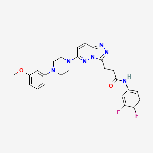 N-(4,5-difluorocyclohexa-1,5-dien-1-yl)-3-[6-[4-(3-methoxyphenyl)piperazin-1-yl]-[1,2,4]triazolo[4,3-b]pyridazin-3-yl]propanamide