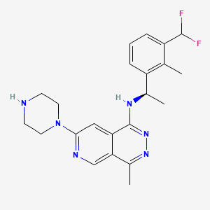 N-[(1R)-1-[3-(difluoromethyl)-2-methylphenyl]ethyl]-4-methyl-7-piperazin-1-ylpyrido[3,4-d]pyridazin-1-amine