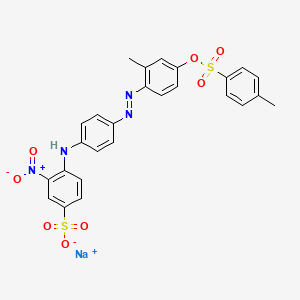 Sodium;4-[4-[[2-methyl-4-(4-methylphenyl)sulfonyloxyphenyl]diazenyl]anilino]-3-nitrobenzenesulfonate