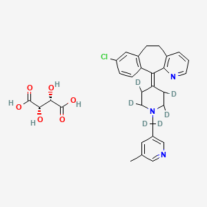 molecular formula C30H32ClN3O6 B12365553 Rupatadine-d6 (D-tartrate) 