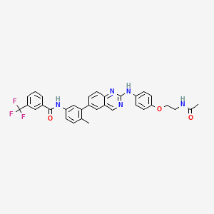 N-[3-[2-[4-(2-acetamidoethoxy)anilino]quinazolin-6-yl]-4-methylphenyl]-3-(trifluoromethyl)benzamide