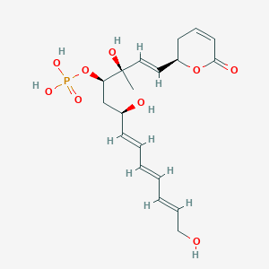 [(1E,3R,4R,6R,7E,9E,11E)-3,6,13-trihydroxy-3-methyl-1-[(2R)-6-oxo-2,3-dihydropyran-2-yl]trideca-1,7,9,11-tetraen-4-yl] dihydrogen phosphate