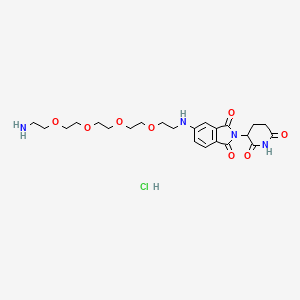 molecular formula C23H33ClN4O8 B12365580 Thalidomide-5-NH-PEG4-NH4 (hydrochloride) 