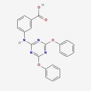 3-[(4,6-Diphenoxy-1,3,5-triazin-2-yl)amino]benzoic acid