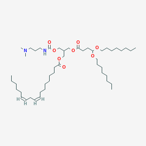 molecular formula C48H90N2O8 B12365590 [2-[3-(dimethylamino)propylcarbamoyloxymethyl]-3-(4,4-dioctoxybutanoyloxy)propyl] (9Z,12Z)-octadeca-9,12-dienoate 