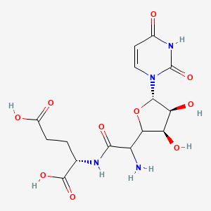 (2S)-2-[[2-amino-2-[(3R,4S,5S)-5-(2,4-dioxopyrimidin-1-yl)-3,4-dihydroxyoxolan-2-yl]acetyl]amino]pentanedioic acid