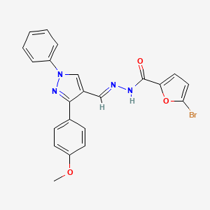 5-bromo-N'-{[3-(4-methoxyphenyl)-1-phenyl-1H-pyrazol-4-yl]methylene}-2-furohydrazide