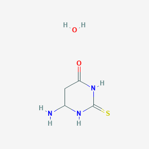 molecular formula C4H9N3O2S B12365692 6-Amino-2-sulfanylidene-1,3-diazinan-4-one;hydrate 