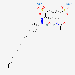 2,7-Naphthalenedisulfonic acid,5-(acetylamino)-3-[(4-dodecylphenyl)azo]-4-hydroxy-, disodium salt