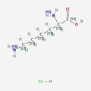 molecular formula C6H15ClN2O2 B12365734 DL-Lysine-13C6,15N2 (hydrochloride) 