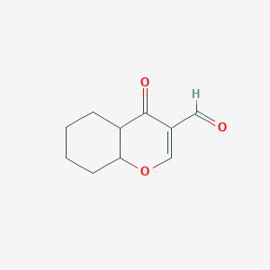 molecular formula C10H12O3 B12365739 4-Oxo-4a,5,6,7,8,8a-hexahydrochromene-3-carbaldehyde 