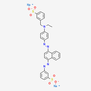 disodium;3-[[N-ethyl-4-[[4-[(3-sulfonatophenyl)diazenyl]naphthalen-1-yl]diazenyl]anilino]methyl]benzenesulfonate