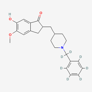 molecular formula C23H27NO3 B12365794 6-O-Desmethyl donepezil-d7 