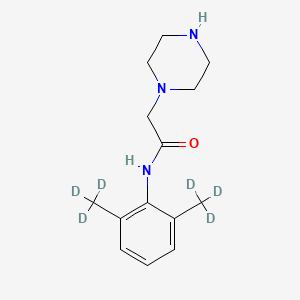 molecular formula C14H21N3O B12365801 N-[2,6-bis(trideuteriomethyl)phenyl]-2-piperazin-1-ylacetamide 