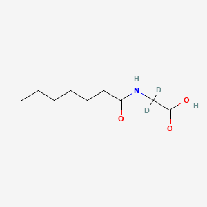 molecular formula C9H17NO3 B12365813 N-Heptanoylglycine-d2 