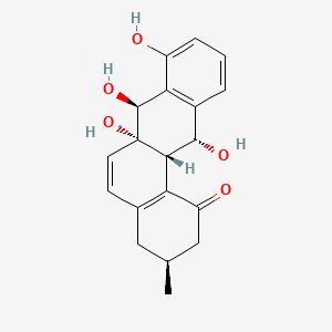 molecular formula C19H20O5 B12365856 (3S,6aS,7S,12R,12aS)-6a,7,8,12-tetrahydroxy-3-methyl-2,3,4,7,12,12a-hexahydrobenzo[a]anthracen-1-one 