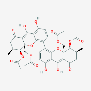 molecular formula C38H38O16 B12365861 Phomoxanthone A hemi(ethyl acetate) hemi-hydrate 