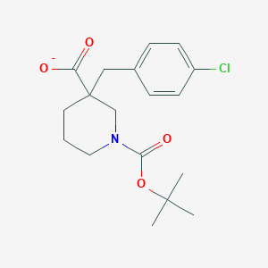 molecular formula C18H23ClNO4- B12365884 1,3-Piperidinedicarboxylic acid, 3-[(4-chlorophenyl)methyl]-, 1-(1,1-dimethylethyl) ester 