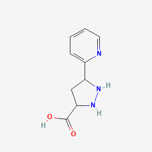 5-Pyridin-2-ylpyrazolidine-3-carboxylic acid