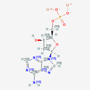 molecular formula C10H12Li2N5O6P B12365956 2'-Deoxyadenosine-5'-monophosphate-13C10,15N5 (dilithium) 