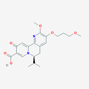 molecular formula C21H26N2O6 B12366077 (6S)-2-methoxy-3-(3-methoxypropoxy)-10-oxo-6-propan-2-yl-5,6-dihydropyrido[1,2-h][1,7]naphthyridine-9-carboxylic acid 