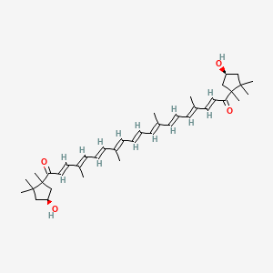 (2E,4E,6E,8E,10E,12E,14E,16E,18E)-1,20-bis[(4S)-4-hydroxy-1,2,2-trimethylcyclopentyl]-4,8,13,17-tetramethylicosa-2,4,6,8,10,12,14,16,18-nonaene-1,20-dione