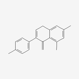 molecular formula C20H20 B1236609 5,7-dimethyl-4-methylene-3-(4-methylphenyl)-1H-naphthalene 