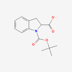 molecular formula C14H16NO4- B12366092 1-tert-Butyl 2,3-dihydroindole-1,2-dicarboxylate 