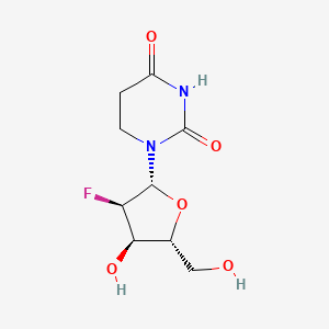 molecular formula C9H13FN2O5 B12366110 1-[(2R,3R,4R,5R)-3-fluoro-4-hydroxy-5-(hydroxymethyl)oxolan-2-yl]-1,3-diazinane-2,4-dione 