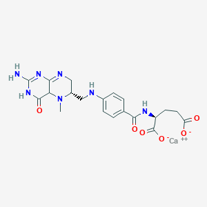 calcium;(2S)-2-[[4-[[(6S)-2-amino-5-methyl-4-oxo-3,4a,6,7-tetrahydropteridin-6-yl]methylamino]benzoyl]amino]pentanedioate