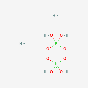 molecular formula B2H6O8 B1236615 H2[(OH)2B(mu-OO)2B(OH)2] 