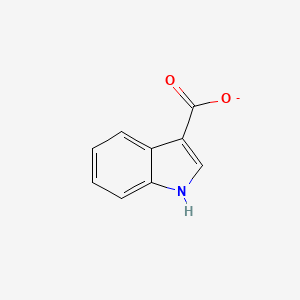 molecular formula C9H6NO2- B1236618 Indole-3-carboxylate 