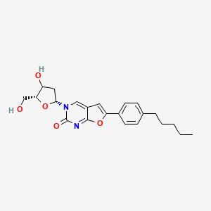 3-[(2R,5R)-4-hydroxy-5-(hydroxymethyl)oxolan-2-yl]-6-(4-pentylphenyl)furo[2,3-d]pyrimidin-2-one