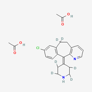 molecular formula C23H27ClN2O4 B12366203 Descarboethoxyloratadine-d6 (diacetate) 