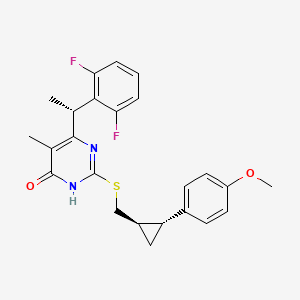 molecular formula C24H24F2N2O2S B12366268 HIV-1 inhibitor-61 