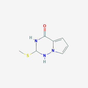 molecular formula C7H9N3OS B12366271 2-methylsulfanyl-2,3-dihydro-1H-pyrrolo[2,1-f][1,2,4]triazin-4-one 